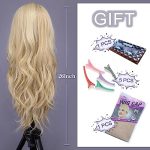 26-Inch Mixed Blonde Long Wave Wig - Heat Resistant Synthetic Hair for Effortless Elegance