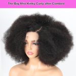 22 Inch Afro Curly Lace Front Wigs - 200% Density Brazilian Virgin Human Hair - Transparent Frontal Wigs for Women - Pre Plucked, Bleached Knots, and Glueless