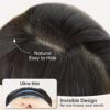 Clip-In Synthetic Hair Extensions - Long Wavy 4PCS Brunette Brown Fiber - 20 Inch Double Weft for Luxurious Thickness and Natural Volum