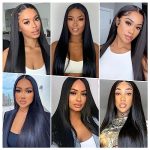 Straight Lace Front Wigs: 24 Inch Synthetic Elegance with HD Lace, T-Part Design, and Natural Black Beauty