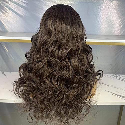 Ombre Brown Long Wavy Lace Front Wig - #2/30 Highlight, Natural Hairline, and Futura Heat Resistant Magic! 🌟✨