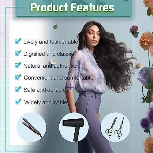 Synthetic Lace Front Wig 26 Inch, Long Black Wig for Women