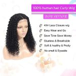 12-inch Curly Lace Front Wig, 150% Density, Brazilian Virgin Hair for Natural Beauty