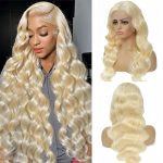 Blonde Bombshell Bliss: 613 Lace Front Wig - HD Transparent Lace, 180% Density, 24 Inch Body Wave for Effortless Glam