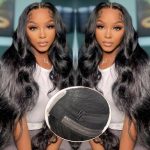 Jolelyne 24-inch Body Wave Glueless Wig: Effortless Elegance for Black Women - Synthetic Pre Plucked Lace Frontal Wig with Middle Part Closure - No Skills Needed!