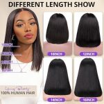 Glamour Glow: 12-Inch Short Bob Human Hair Lace Front Wig for Effortless Elegance in Parties and Daily Life