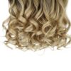20" Ombre Curly Wave Clips-In Synthetic Hair Extensions in Light Brown to Dirty Blonde - 5 Clips, 4.5 Oz Per Piece