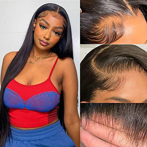 Elevate Your Confidence with NewCraft 13x4 Straight Lace Front Wig: 24 Inch Synthetic Beauty with HD Lace, Natural Hairline, and Heat Resistance