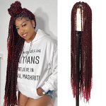 46" Twist Braided Lace Front Wig - Protective Hairstyle
