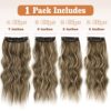QGZ Clip-in Long Wavy Hair Extensions - 20 Inch Synthetic Marvel for Thicker, Fuller Hair