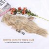 20-Inch Light Blonde Wavy Synthetic Clip-In Hair Extensions - Perfect for Daily Glam or Special Occasions