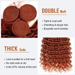 Ginger Bundles: Experience the Bold Beauty of Burnt Orange 350 Deep Wave Human Hair!