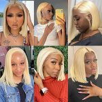 Blonde Elegance: 10-Inch 613 Human Hair Lace Front Bob Wig - Unmatched Versatility in Styling, Perfect for Effortless Glamour