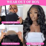 Uveous 26 Inch Body Wave HD Lace Closure Wig: Wear and Go Glueless Wig with 5x5 Closure - Pre Plucked, Pre Cut, and Beginner-Friendly Human Hair Wig