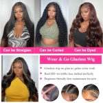 Uveous 26 Inch Body Wave HD Lace Closure Wig: Wear and Go Glueless Wig with 5x5 Closure - Pre Plucked, Pre Cut, and Beginner-Friendly Human Hair Wig