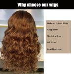 Elevate Your Style with YYsoo Highlight Brown Lace Front Wigs - Futura Fiber Magic for Stunning Daily Looks
