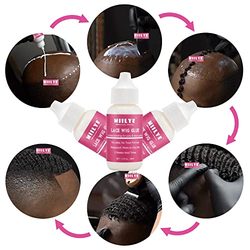 Invisible Waterproof Adhesive for Frontal Wigs, Poly Hairpieces, and Toupees