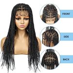 Lightweight Cornrow Braid Braided Wig - 24 Inches Full Lace Front for a Refreshing Look