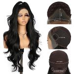 QD-Udreamy Black Lace Front Wig, Body Wave Lace Front Wigs, Transparent Lace Wig Pre Plucked with Baby Hair, 26 inch Long Wavy Wig for Women, Glueless Lace Wig for Black Women