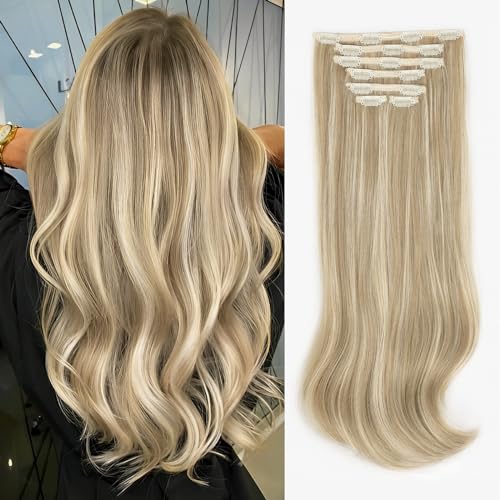 Clip in Hair Extension - 7PCS Bleach Blonde