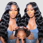 Effortless Glamour Unleashed: 26 Inch Wear and Go 5x5 HD Lace Closure Body Wave Wig - No Glue Elegance for Beginners