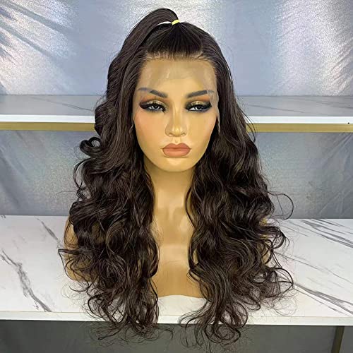 Ombre Brown Long Wavy Lace Front Wig - #2/30 Highlight, Natural Hairline, and Futura Heat Resistant Magic! 🌟✨