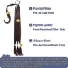 Chocolate Brown Clip-In Hair Extensions - 4PCS Thick Hairpieces 20 Inch