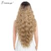 JOEDIR LUX Deep Wave Wigs - 30 Inch Synthetic Lace Front Wigs for Black Women with Pre-Plucked 150% Density