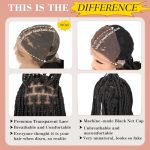 Lexqui 36 Inch HD Lace Front Braided Wig - Effortless Changeable Box Braids for Stunning Styles