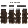 Chestnut Brown 20-Inch Wavy Clip-In Hair Extensions - 4PCS Thick Hairpieces