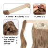 CJL HAIR 18" Curly Wavy Ponytail Extension in Black Brown - Instant Glamour with Wrap Around Clip-In Synthetic Hairpiece