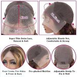 26 Inch Honey Blonde Highlight Ombre Lace Front Wig: Dive into Glamour with 13x4 Deep Wave HD Lace Frontal, Pre Plucked, and 180% Density Curly Human Hair Magic