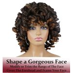 Enhance Your Everyday Look with Natural Black to Brown Fluffy Curly Wig - Heat Resistant Beauty!