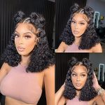 SODLIS' 13x4 Deep Curly Lace Front Bob Wig - Natural and Comfortable Human Hair for Effortless Beauty