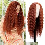 28-Inch Synthetic Curly Wig - Middle Part Long Deep
