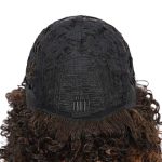 14 Inch Shoulder-Length Kinky Curly Wig with Bangs - T2-30 Synthetic Wig for Black Women, Perfect for Every Occasion