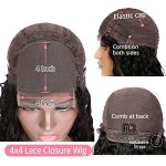 Short Curly Bob Wig in Stunning 99J - Brazilian Virgin Hair, 4x4 Lace Closure, and 150% Density for a Natural Curly Wave