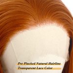 360 Copper Red Natural Wavy Lace Front Wig - Transform Your Look with 22 Inches of Glamorous Heat Fiber Hair