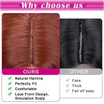 28-Inch Synthetic Curly Wig - Middle Part Long Deep Wave Wig in Curly Black, 4" Fake Scalp, Natural Crimps, Perfect for Daily and Party Use - Wig 350#