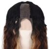 FEEL ME 28" Deep Wave Frontal Wig: Embrace Daily Elegance with Ombre Highlights and Simulated Scalp for a Realistic Look