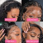 28" Deep Wave Lace Front Human Hair Wig - Natural Hairline, 180% Density, Pre-Plucked for Women