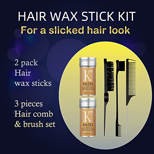 MULAFEE 2 Pack Hair Wax Stick Kit - Effortless Styling for Perfect Hair Every Time
