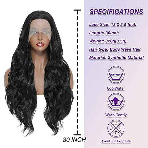 Hair Glueless 13x3 Synthetic Lace Front Wigs - Real Natural Body Wave Wig