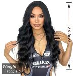 26-Inch Long Black Curly Wig for Black Women - Natural Looking Heat Resistant Synthetic Fiber, Perfect for Daily and Party Use