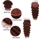10A Brazilian Remy Reddish Brown Loose Deep Bundles – Vibrant #33B Color for a Stylish Makeover