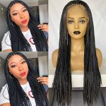 Heat Resistant Long Braided Lace Front Wigs