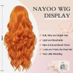 NAYOO Long Orange Wigs for Women - 26'' of Silky Elegance and Realistic Hairline