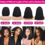 Bob Wig Human Hair Pre Plucked Cut Lace for Beginners 180% Density Upgraded No Glue Water Wave 4x4 HD Lace Closure Wigs for Black Women with Baby Hair Natural Color (14 inch)