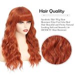 X-TRESS Ginger Wigs: 22-Inch Synthetic Natural Curly Bang Orange Wig for Black Women - Unleash Your Unique Charm