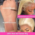 Blonde Glory with 180% Density 613 Lace Front Wig - 28 Inch Straight Beauty with HD Lace
